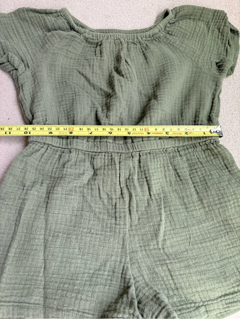 Old Navy Cotton Romper Onesie 4T Army Green Casual Classic Cute Toddler Outdoors